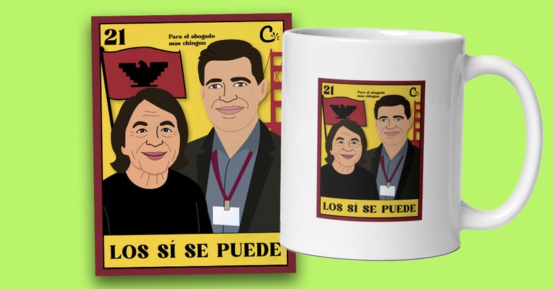 She surprised him with a Lotería card... and honored Dolores Huerta too.