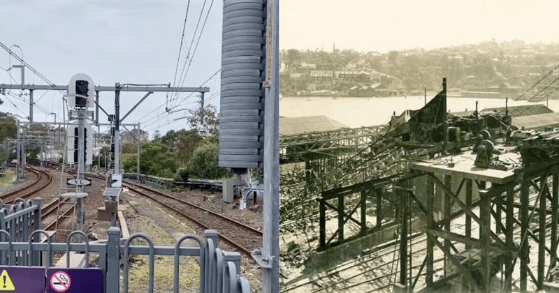 Where does this unused track at Waverton station lead?