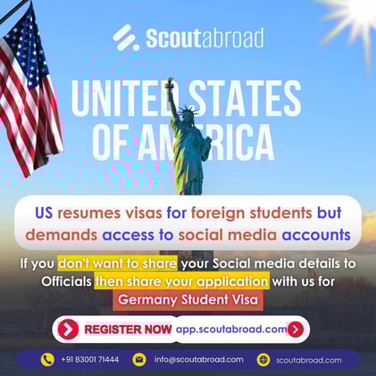 USA resumes Student Visas but Demands access to Social Media