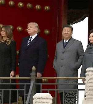 Trump and Xi Shake Hands