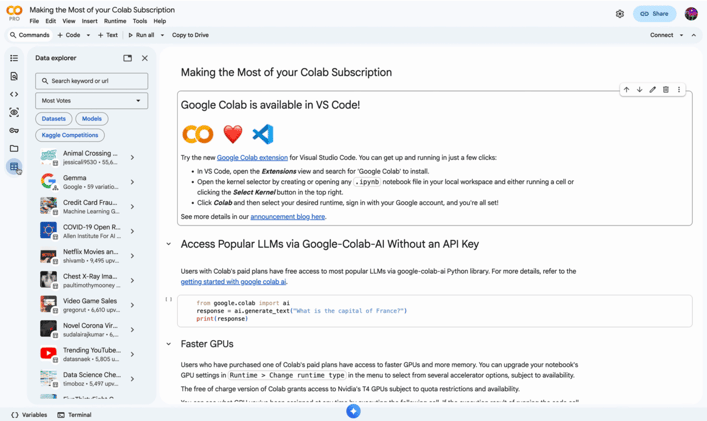 Google and Kaggle Collaborate to Introduce ‘Colab Data Explorer’