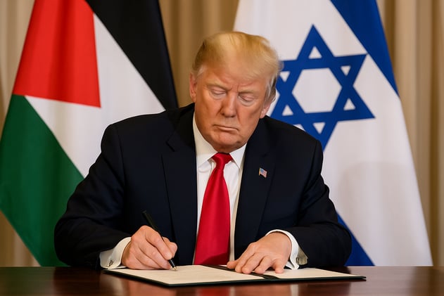 ☕ Trump proclama la paz en Oriente Medio