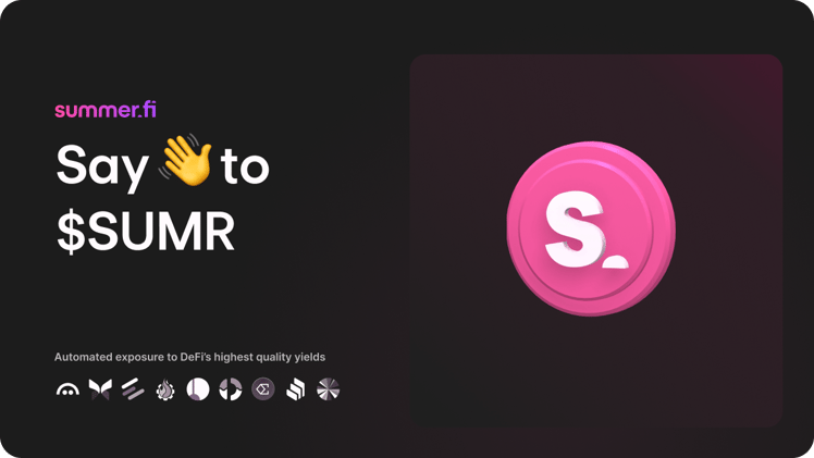 Say Hello to $SUMR: The token that powers DeFi’s best AI-powered yield optimizer 👋
