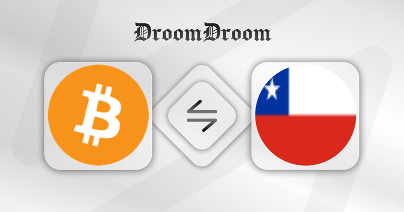 Calculate BTC to CLP Live Price with DroomDroom Converter.