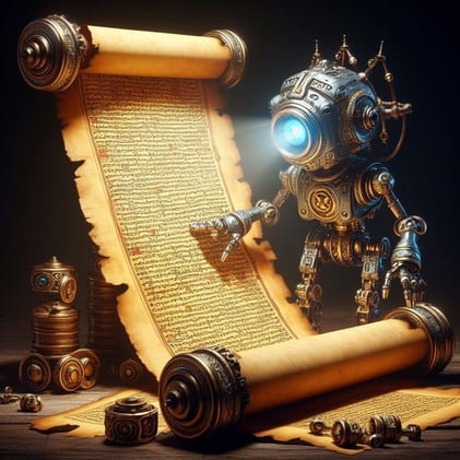 الذكاء الاصطناعي يفك رموز مخطوطة قديمة عمرها 2000 عام