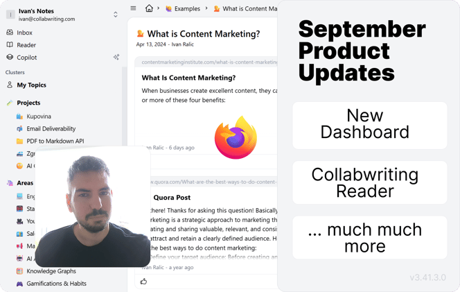 🎉 Product Updates - New Dashboard, Collabwriting Reader and much more... [+ Find Us on Reddit]
