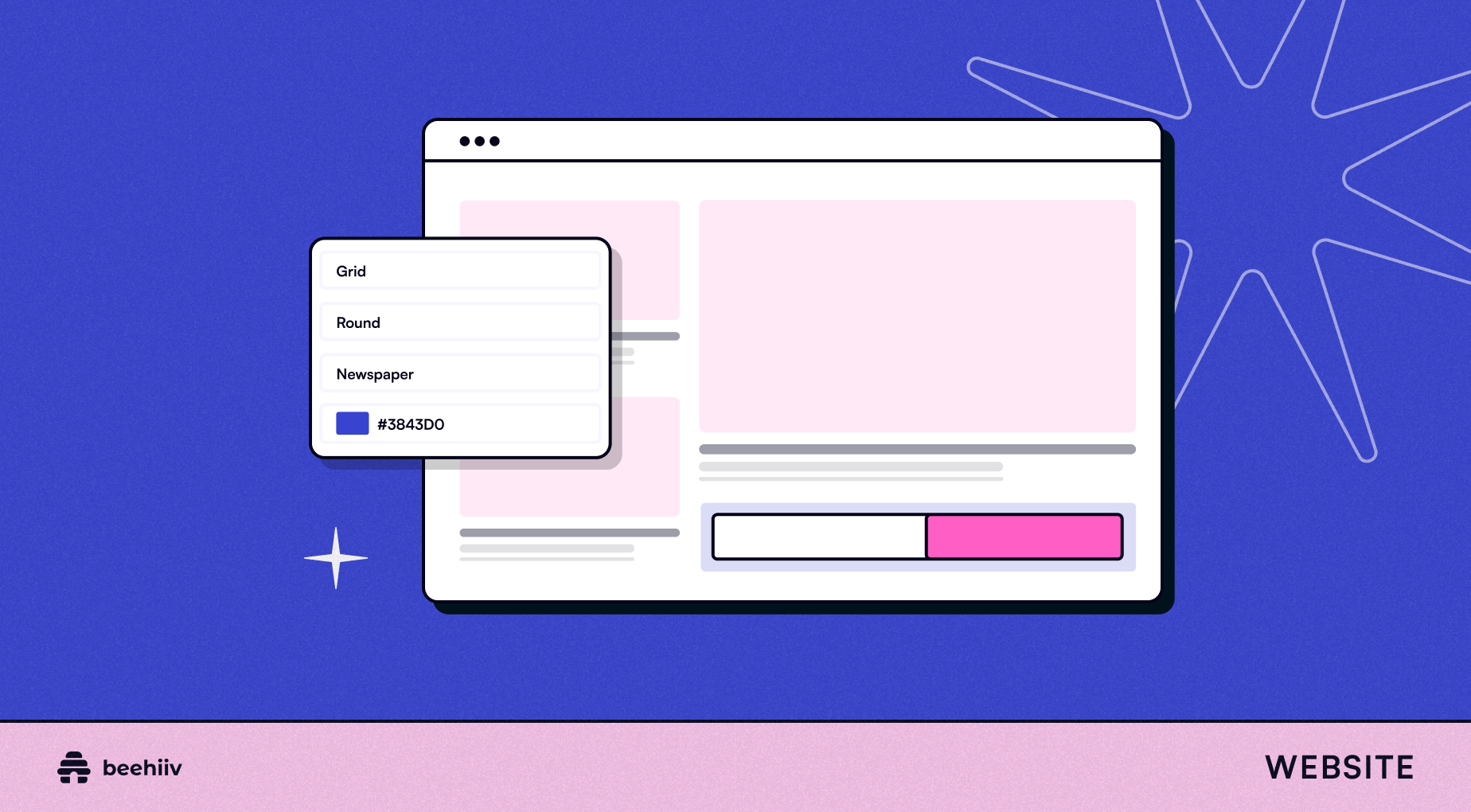 Launch a website and newsletter at the same time - Features - beehiiv