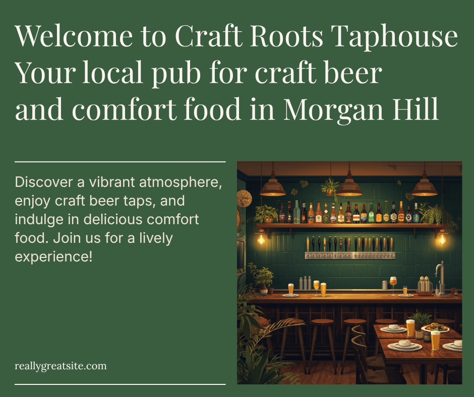Craft Roots Taphouse patio and food