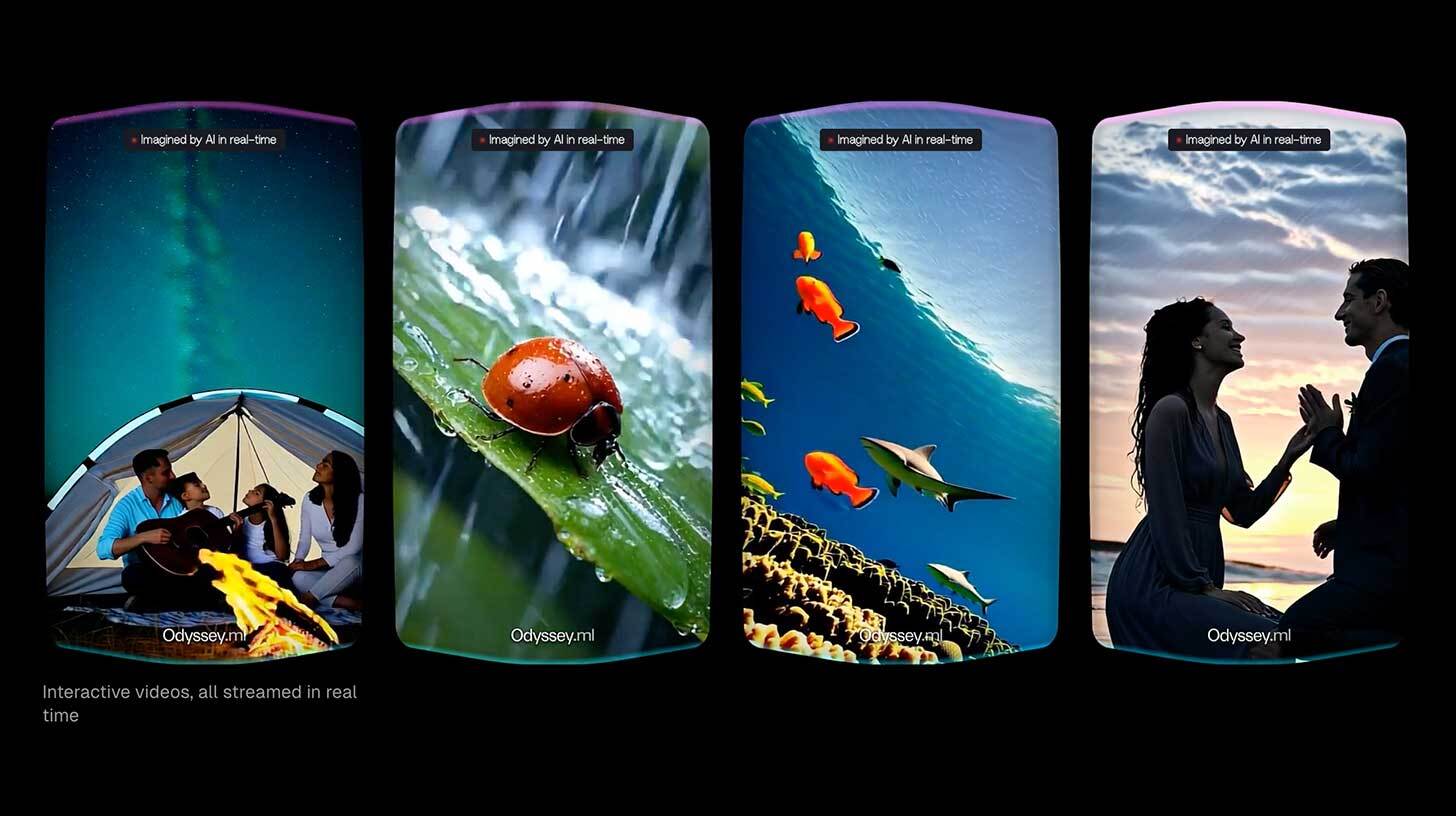 Neli erinevat interaktiivset pilti: esimene on perest telgis tähistaeva all, teine on lepatriinust vihmamärjal lehel, kolmas kujutab veealust vaadet kalade ja haiga, neljas on romantiline stseen päikeseloojangul, kus tantsib paar.