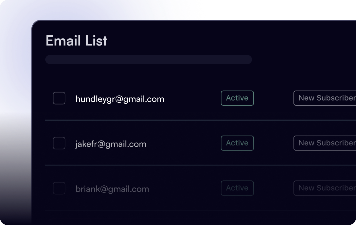 Build your email list
