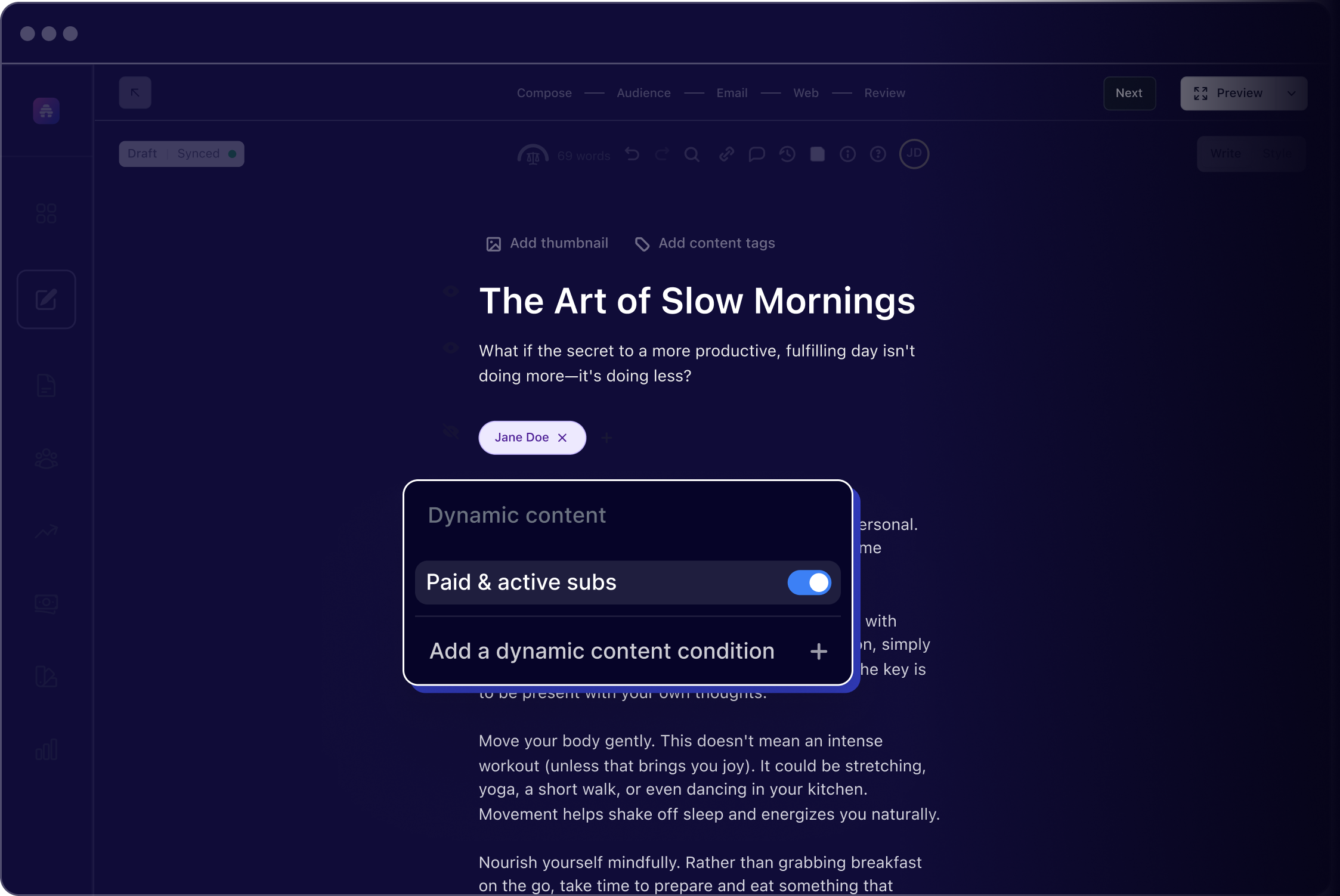 Dynamic Content Hero